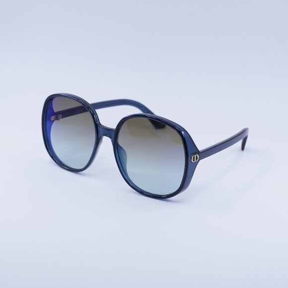 Dior DDOLL R1U 30C6 Sunglasses Blue Round Frame, Khaki Gradient Lenses main image 7